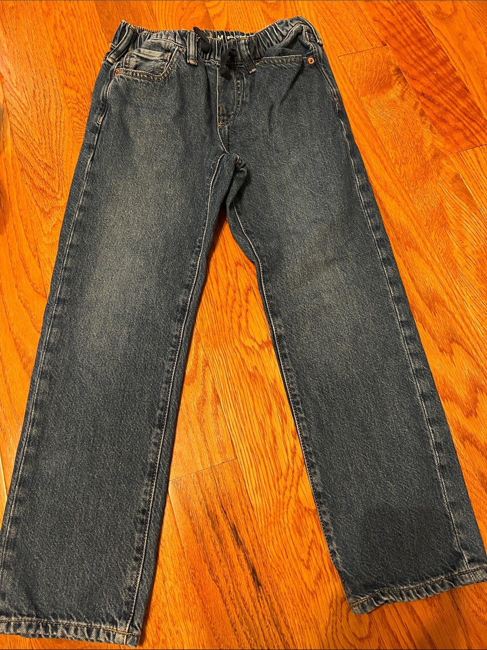 Classic Big Kids Dark Wash Jeans - Elastic Waist
